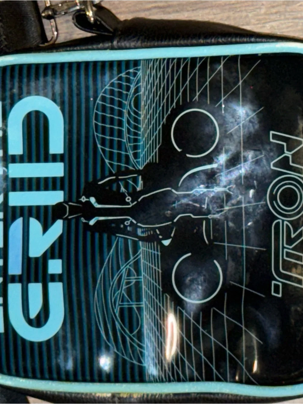 Disney Parks TRON Lightcycle Run Crossbody Bag Black & Blue Shoulder Bag‎